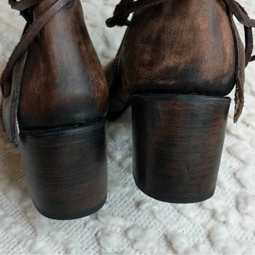 Freebird Distressed Brown Lace-Up Boots - Picture 9 of 16
